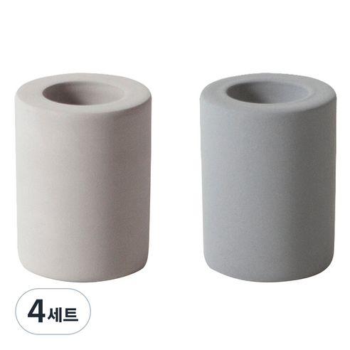 레이지소사이어티 규조토 홀더 미니 2종, 다크그레이 + 라이트그레이, 4세트
