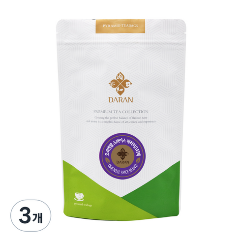 다란 오리엔탈 스파이스 홍차, 1.5g, 3개, 15개입