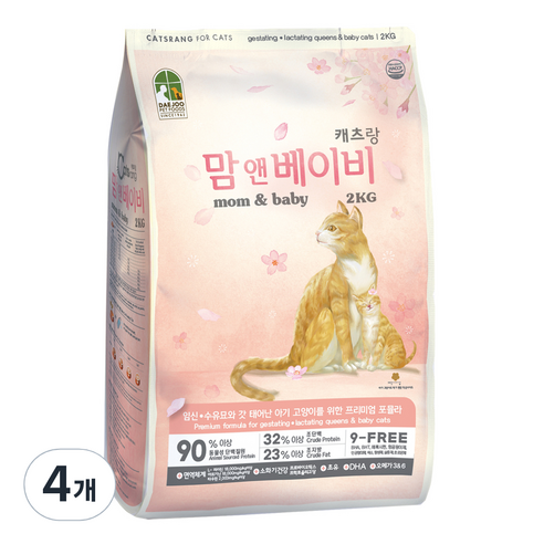 캐츠랑 맘앤베이비, 생선, 2kg, 4개