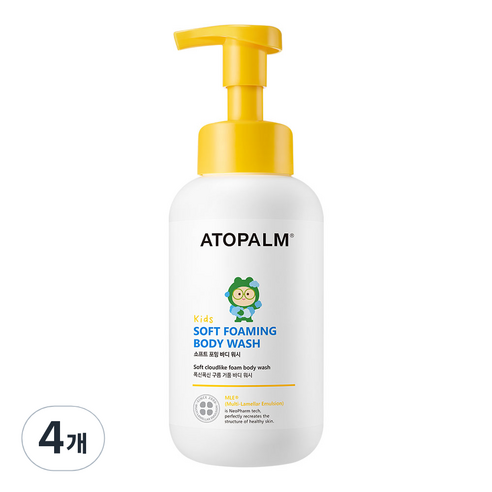 아토팜 아동용 소프트 포밍 바디워시, 4개, 460ml