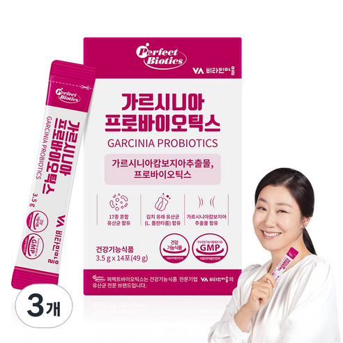 퍼펙트바이오틱스 가르시니아 프로바이오틱스 14p, 49g, 3개