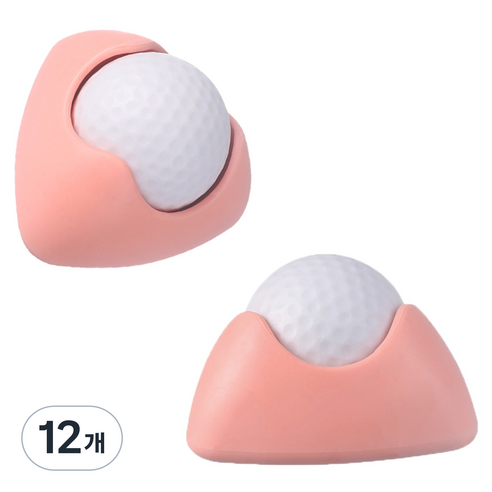 코히모 발바닥 마사지 롤러 바디 지압 볼 7 x 7 x 4.5 cm 4W341, 12개, 핑크