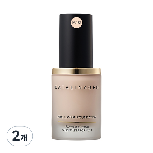 카타리나지오 프로 레이어 파운데이션 30ml, P01 플로랄화이트, 2개