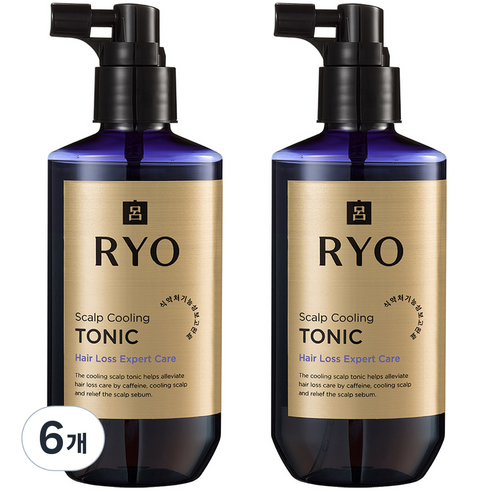 려 자양윤모 9EX 탈모증상전문케어 두피 쿨링 토닉, 6개, 145ml