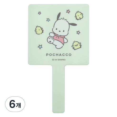 뷰티홈 산리오캐릭터즈 사각손거울 대, 포차코, 6개
