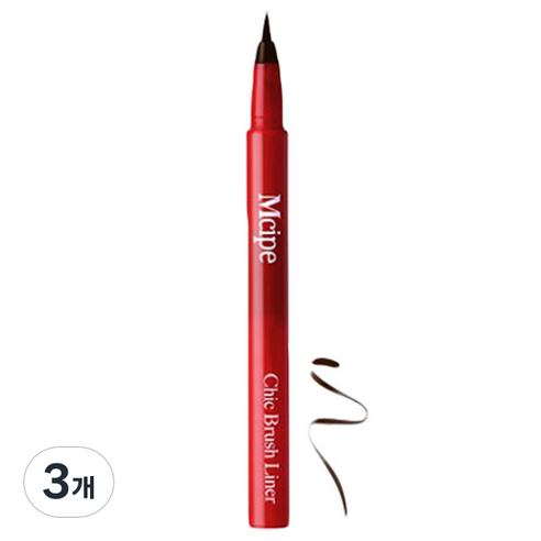 엠시피 타투 시크 브러쉬 아이라이너 0.5g, 02브라운, 3개