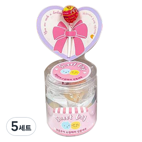 포춘쿠키 스윗데이 쿠키 5p + 사탕 선물세트 25g 랜덤발송, 5세트, 쿠키 5p + 사탕 + 엽서 + 슬립지