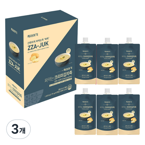 죽이야기 짜먹는 크리미감자죽, 1.02kg, 3개