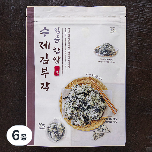 주일 일품 찹쌀 수제 김부각, 50g, 6봉
