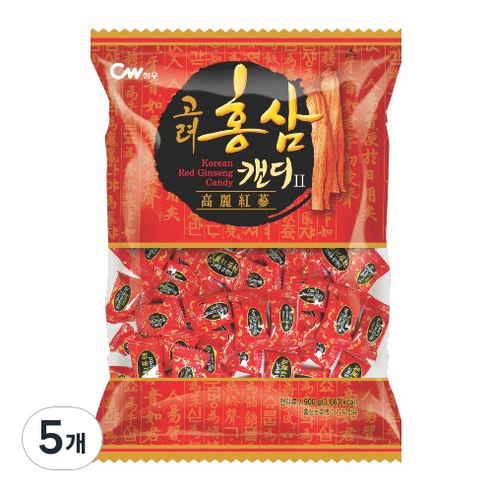 청우 고려홍삼캔디II, 900g, 5개