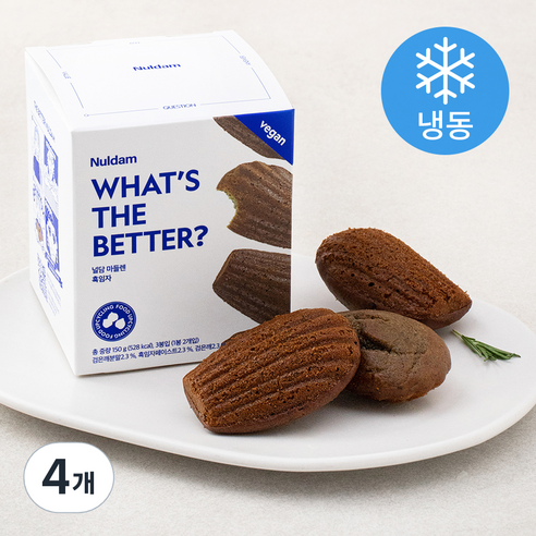 널담 비건 마들렌 흑임자 3봉입 (냉동), 150g, 4개