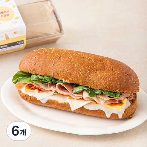 이엘후레쉬 잠봉뵈르 브라운 샌드위치, 130g, 6개