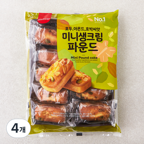 삼립 미니 생크림 파운드, 36g, 10개입, 4개