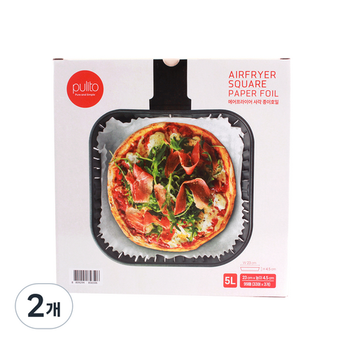 뿌리또 에어프라이어 사각 종이호일 5L 23 x 4.5 cm 99p, 23cm, 99개입, 2개
