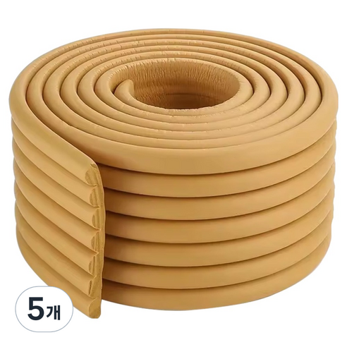 베이루 넓은쿠션 엠보 모서리보호대, 우드, 5개
