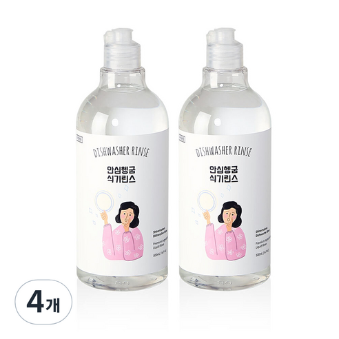 샤인메이커스 안심헹굼 식기세척기 린스, 500ml, 4개