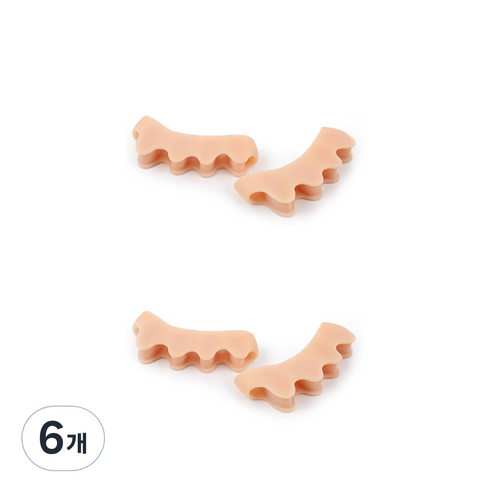 리젠스 발이 편한 실리콘 발가락 링 베이지 RSR01, 6개