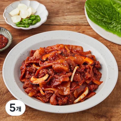 고급진 기사식당 매콤 돼지불백, 5개, 600g