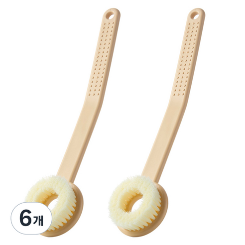모나코올리브 등 블랙헤드 고민없이 커브드 밀착 바디브러시, 옐로우, 1개입, 6개