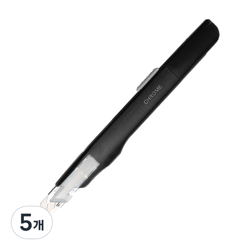 아날로그 크롬 커터칼, 블랙에디션, 5개