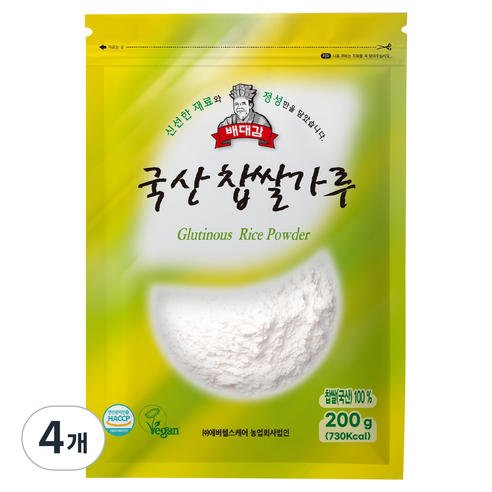 배대감 찹쌀가루, 200g, 4개
