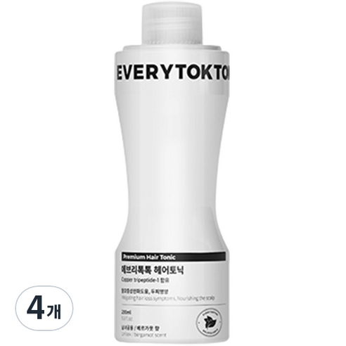 에브리톡톡 헤어토닉 리필, 4개, 200ml