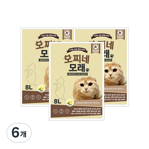 모찌네 고양이 모래, 8L, 6개