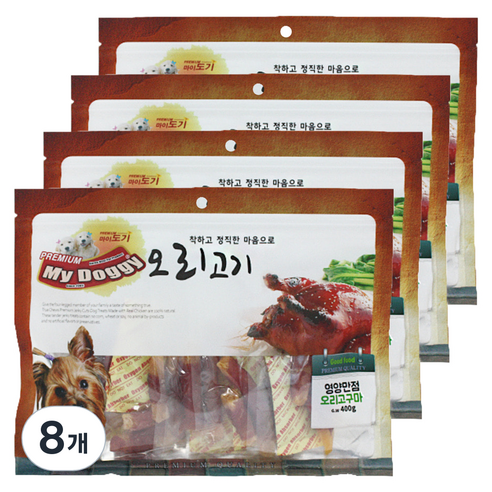 마이도기 프리미엄 강아지간식 400g, 오리고구마맛, 8개