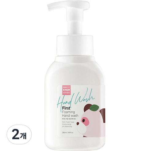 케이맘 유아용 처음 포밍 핸드워시 290ml, 파우더향, 2개