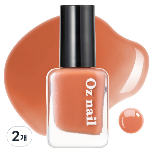오즈네일 샤인 무드 네일 컬러 매니큐어, S10 피오니 위스퍼, 8ml, 2개