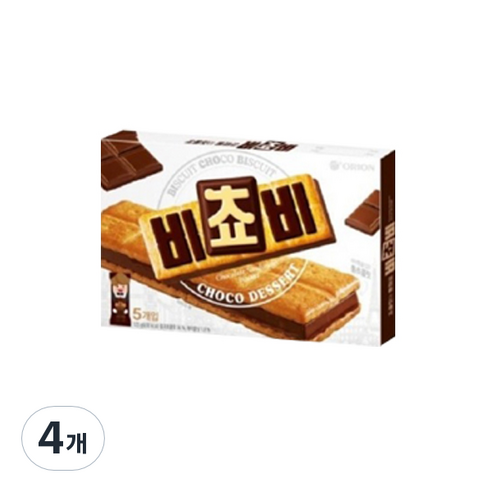 오리온 비쵸비 비스켓 5p, 4개, 125g