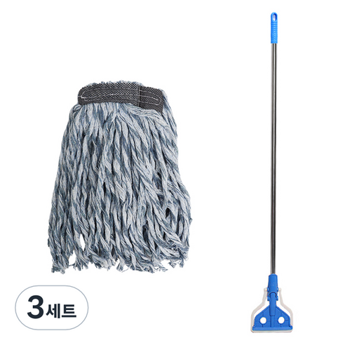 크린메이트 두툼 굵은실 청마포 400g + 스텐마포대 세트, 3세트