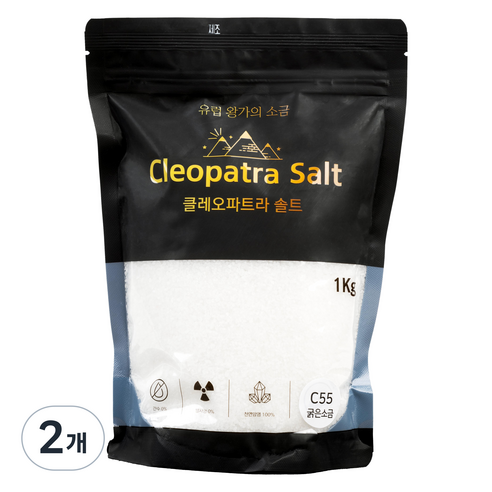 클레오파트라솔트 굵은소금, 2개, 1kg