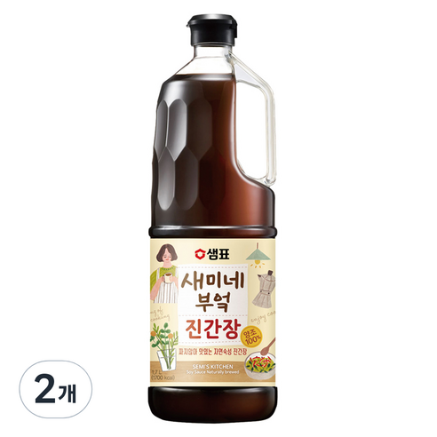 새미네부엌 진간장, 1.7L, 2개