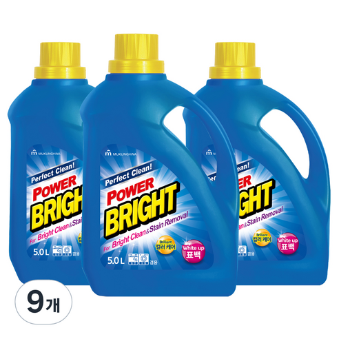 브라이트 액체세제 본품, 5L, 9개