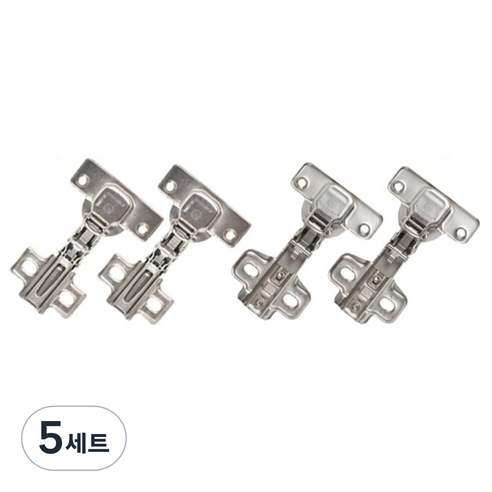 문주하드웨어 싱크대 경첩 일반 2p + 댐퍼 2p 세트, 5세트