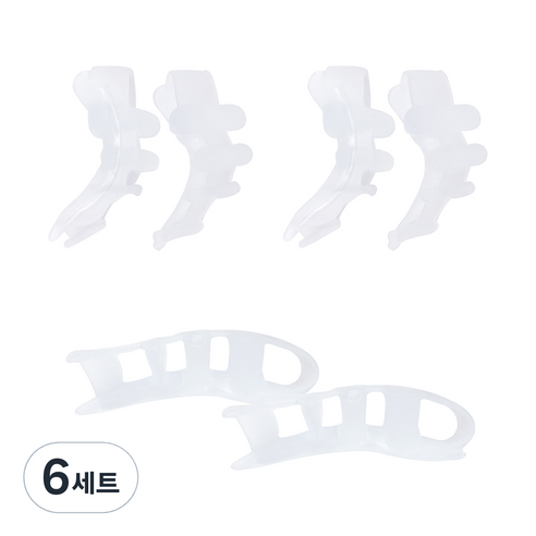 풋인솔 실리콘 발가락링 분리 쿠션 4구, 6세트