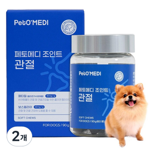 페토메디 조인트 관절 강아지 전용 영양제 80정, 가수분해새우, 1개, 뼈/관절 강화