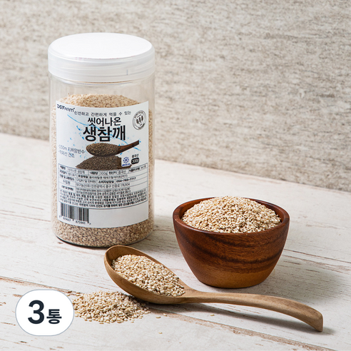 대구농산 씻어나온 생참깨, 300g, 3통