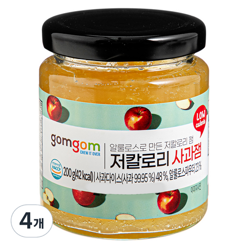 곰곰 저칼로리 사과잼, 200g, 4개