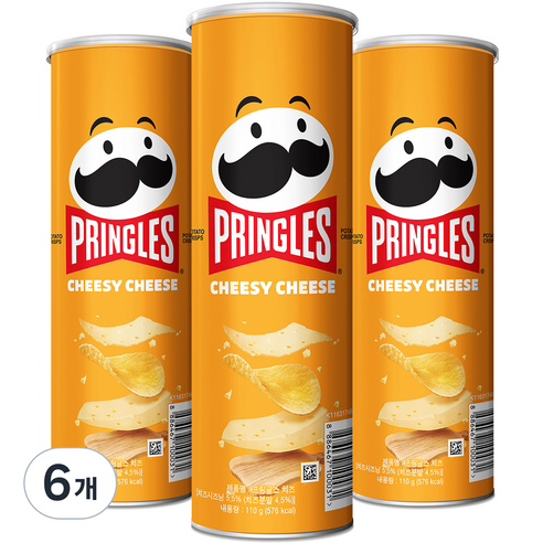 켈로그 프링글스 치즈맛, 110g, 6개