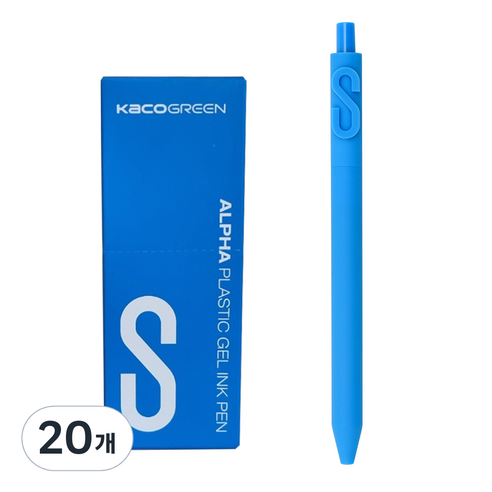 카코 알파 소프트 중성 젤펜 0.5mm, 알파벳 S, 20개