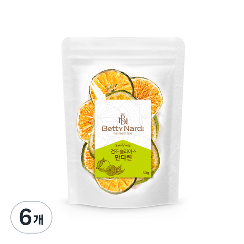 베티나르디 건조과일 슬라이스 만다린, 50g, 6개, 1개입