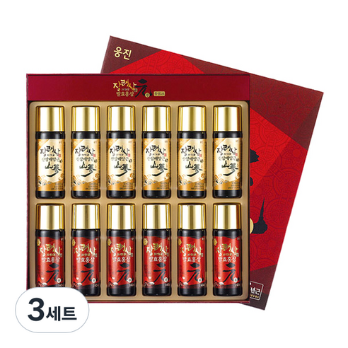 장쾌삼 원 정성 5호 발효홍삼 50ml x 6p + 산삼배양근 50ml x 6p, 600ml, 3세트