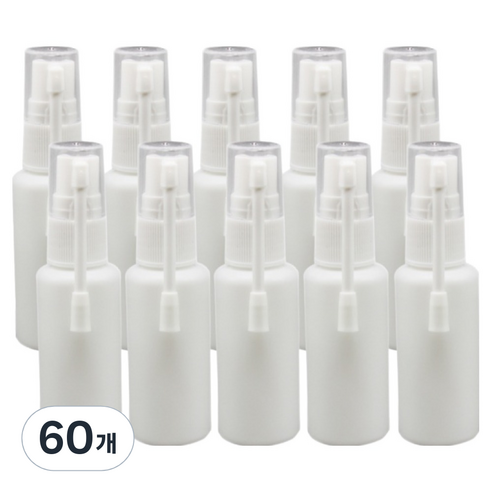 포근상점 코스프레이 식염수 세척 공병 코끼리병 용기 화이트 30ml, 60개