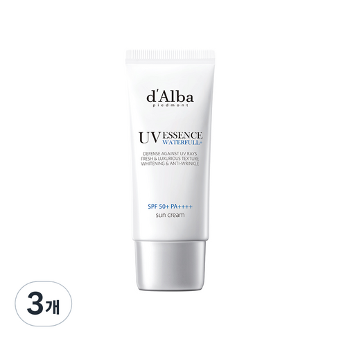 달바 워터풀 에센스 선크림 SPF50+ PA++++, 35ml, 3개