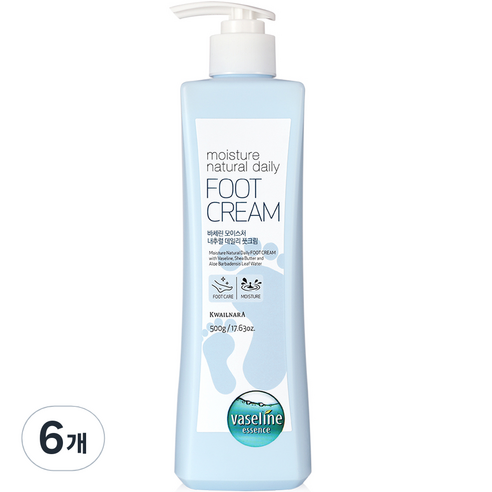 과일나라 바세린 모이스처 풋크림 500g, 1개입, 6개