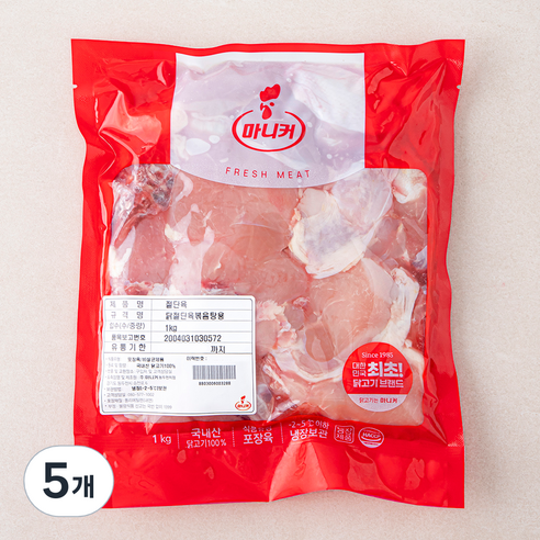 마니커 닭절단육 볶음탕용 (냉장), 1kg, 5개