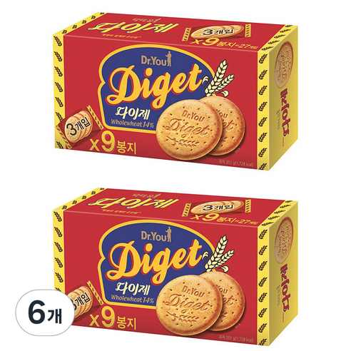 오리온 닥터유 다이제 9p, 351g, 6개