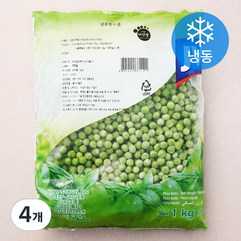 마당발 완두콩 (냉동), 1kg, 4개